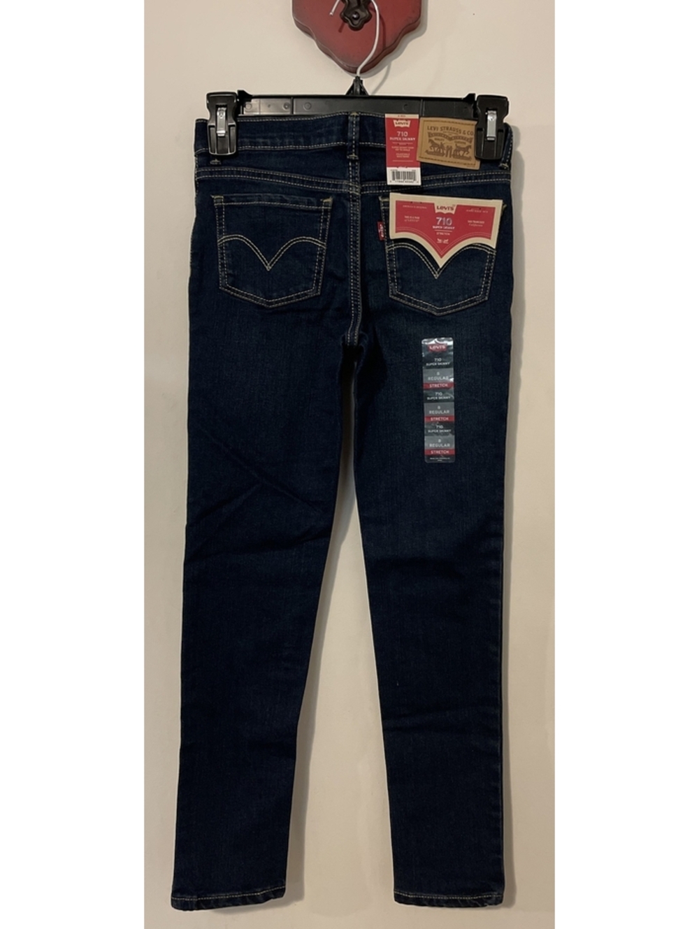 Levis 710 Girls Size 8 Blue Super Skinny Flex Stretch Denim Jeans NWT! A175
